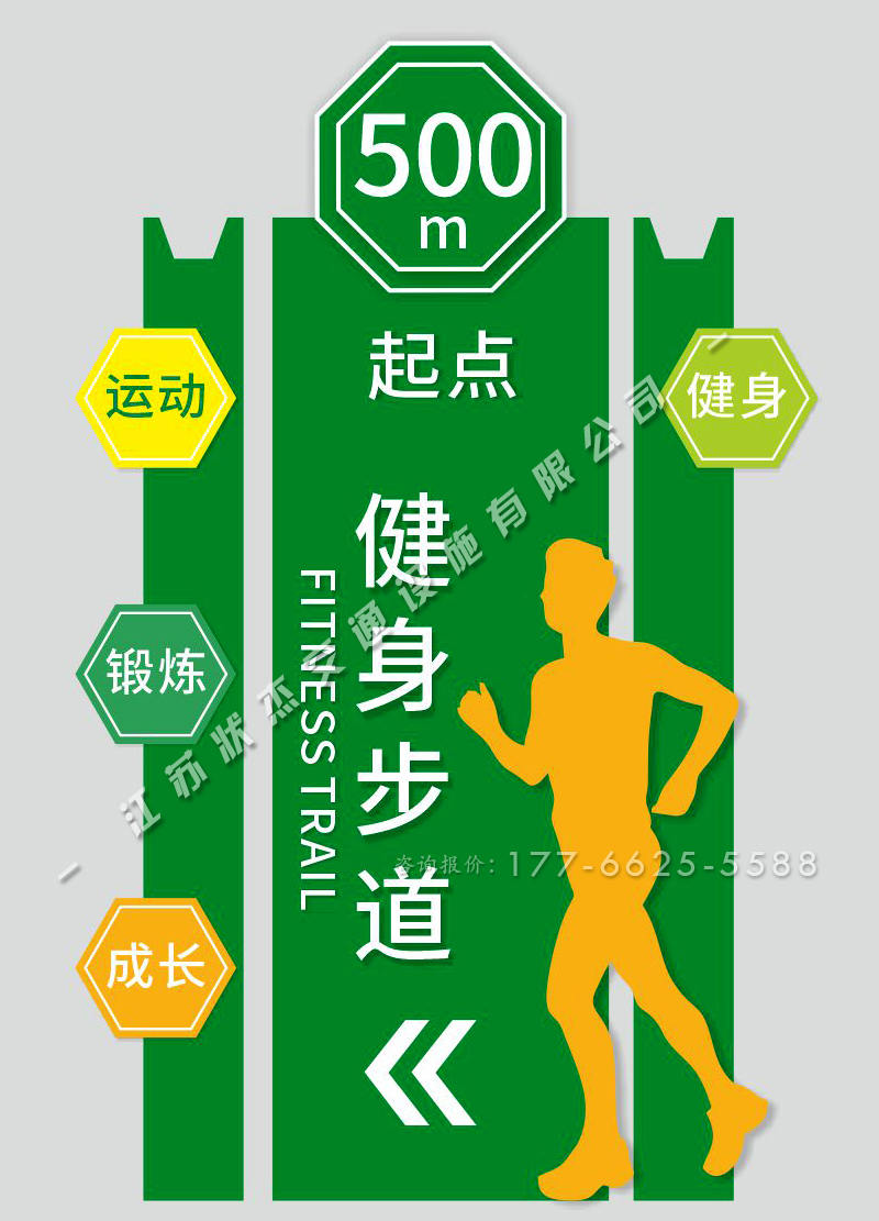 健身步道起點(diǎn)標牌效果圖